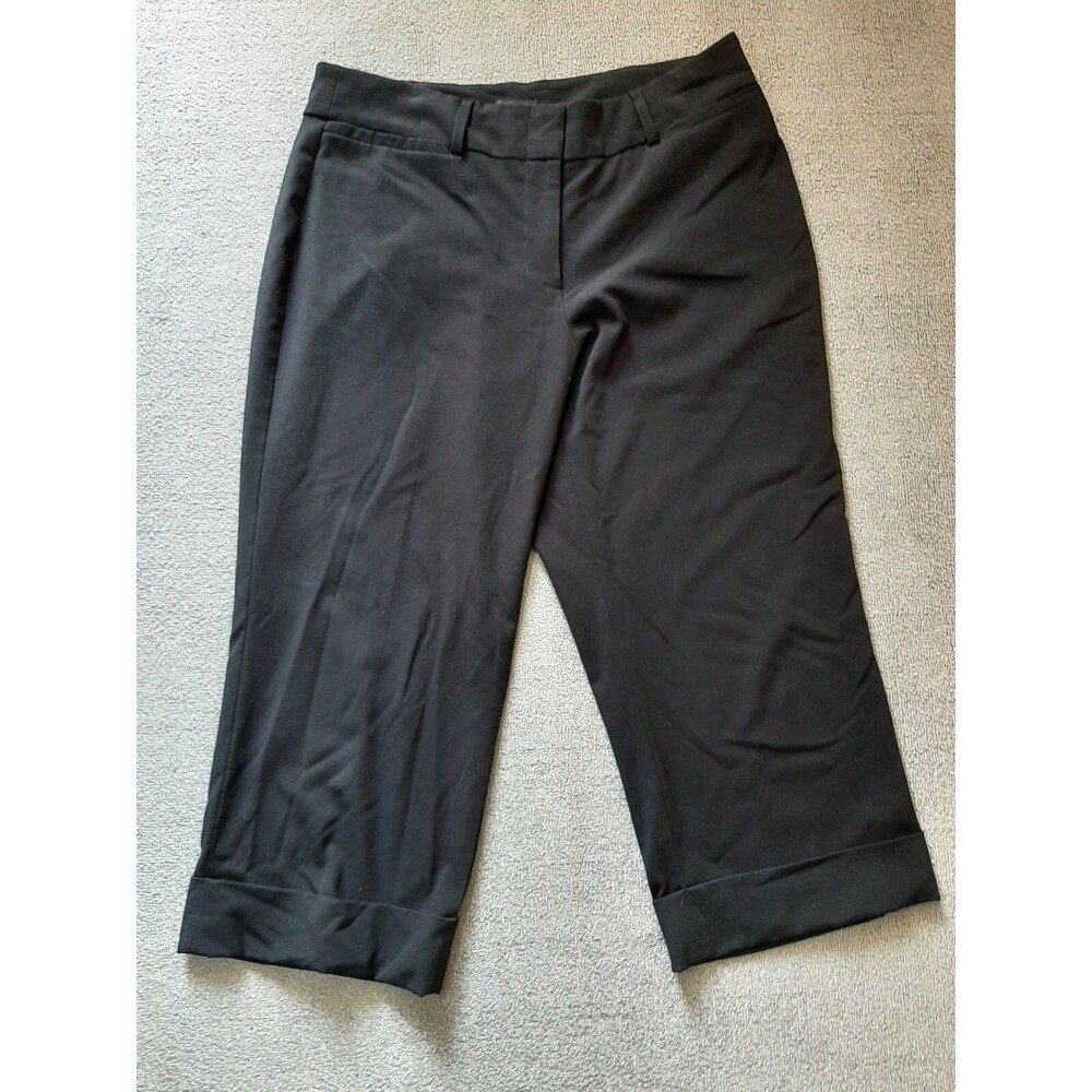 HAGGAR Pants Womens Capris Size 12 P Petite Black